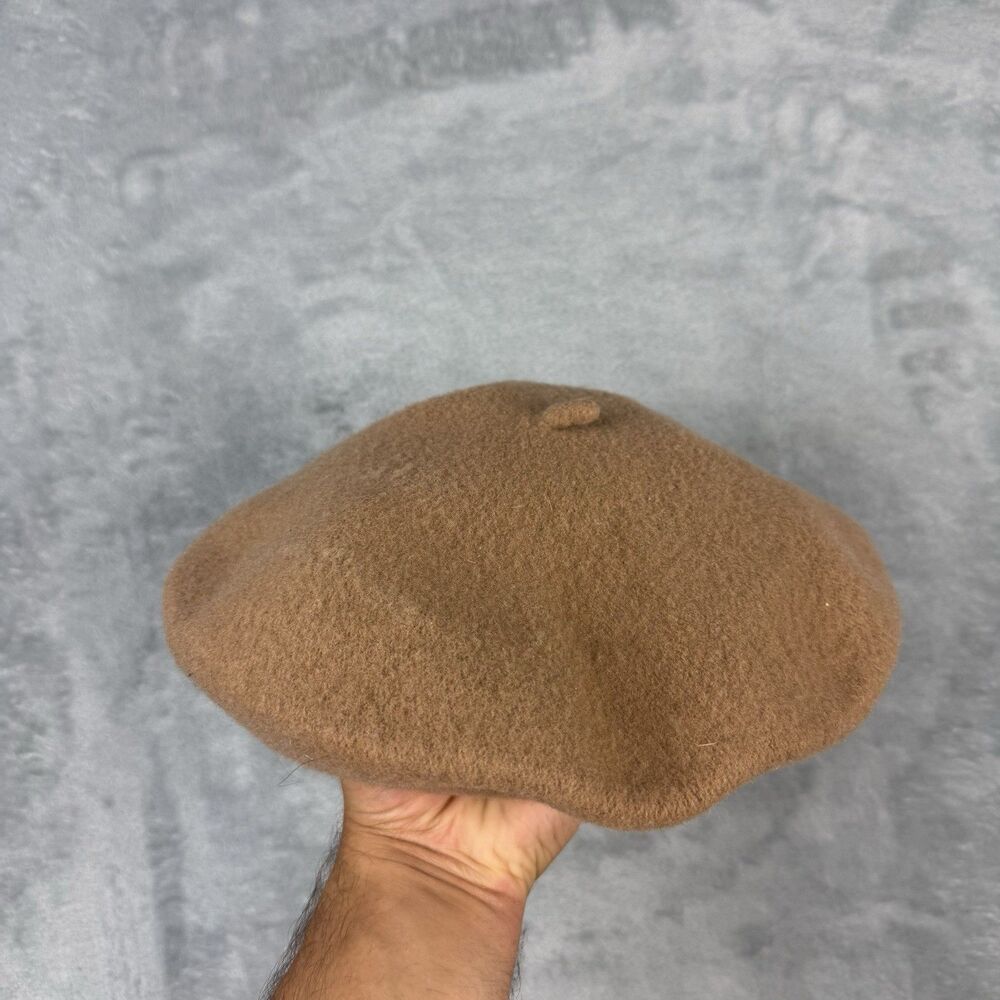 Beret Français 100% Wool French Beret Hat Camel Made in France Vintage